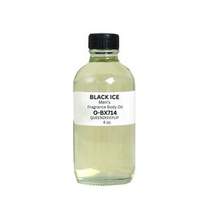 Black Ice (Men) Body Oil 4 oz Fragrance Similar All Natural Scent
